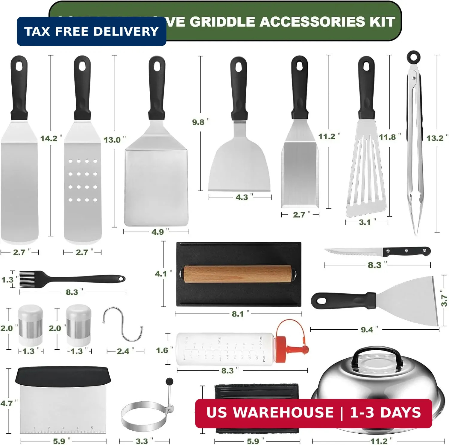 35PCS Griddle Accessories Kit, Flat Top Grill Accessories Set for Blackstone and