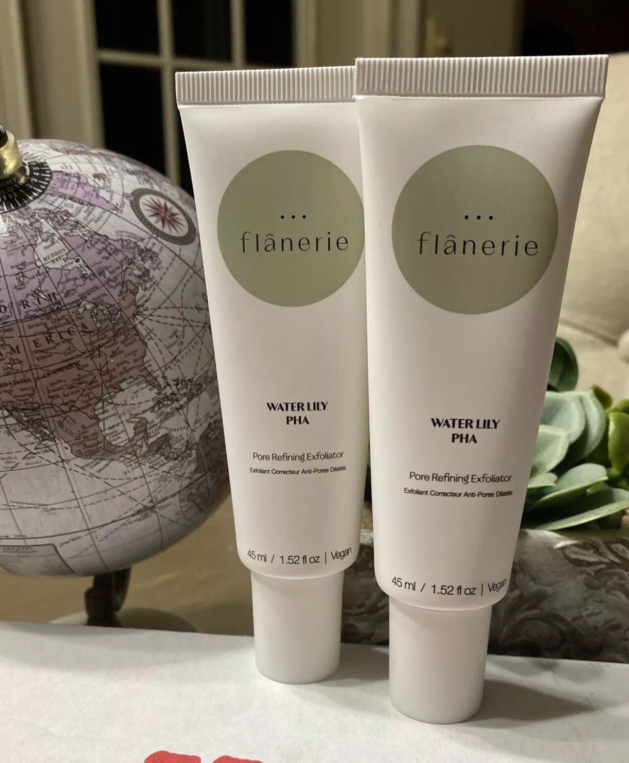Bundle of 2 Flanerie Water Lily PHA Pore Refining Exfoliator 1.52oz/45ml each