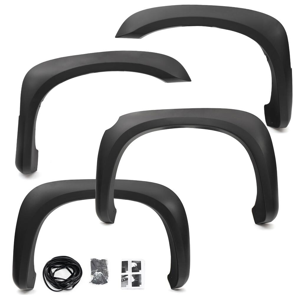 4pcs Fit For 2005-2011 Dodge Dakota Crew Cab Wheel Fender Flare Matte Black
