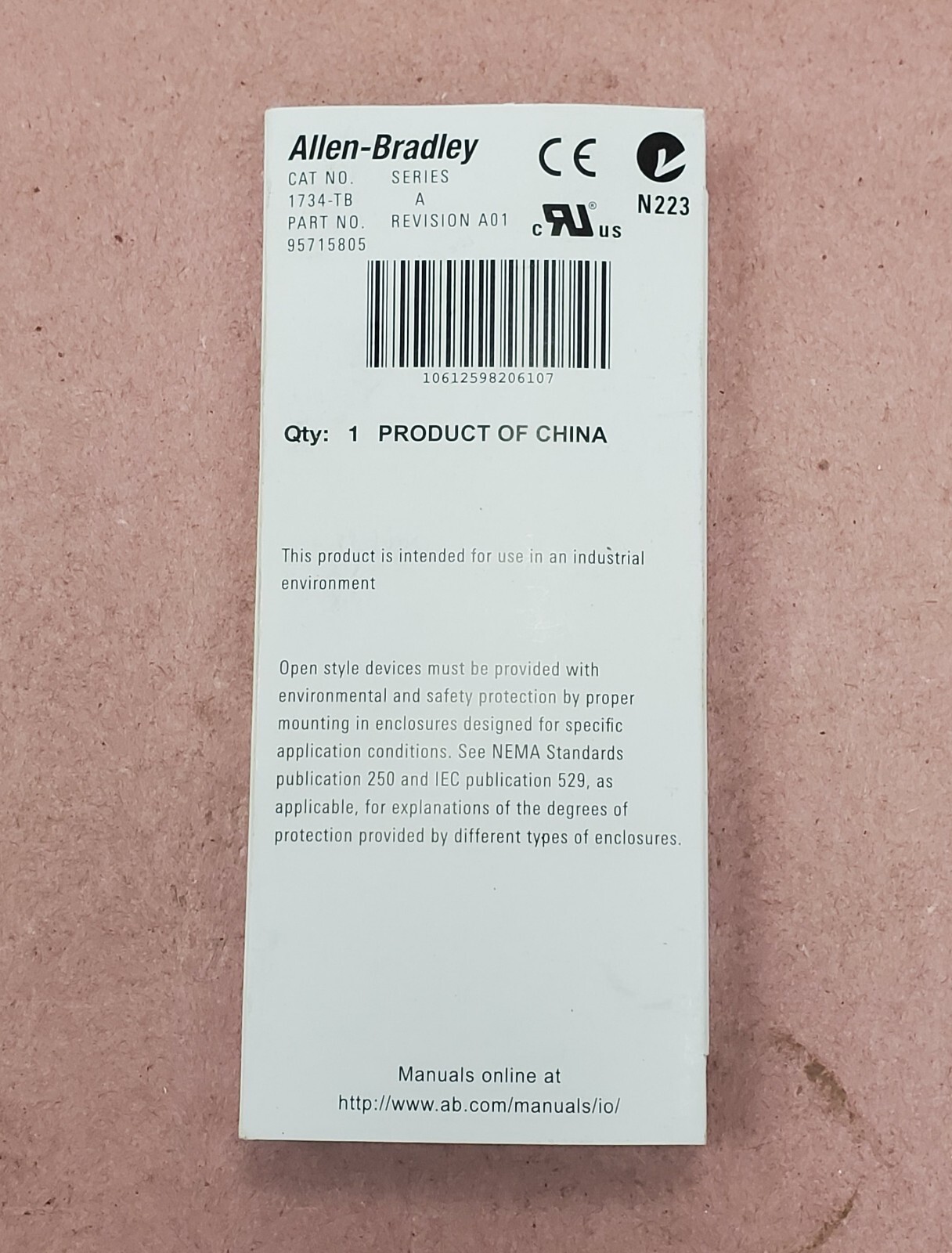 Qty 2 - 1734-TB Point I/O Module Terminal Block - NEW & Ships FREE