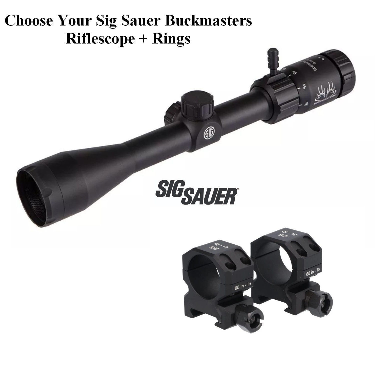 Sig Sauer Buckmasters Series w/ BDC ⭐Choose Your Buckmaster Scope+Rings Options⭐
