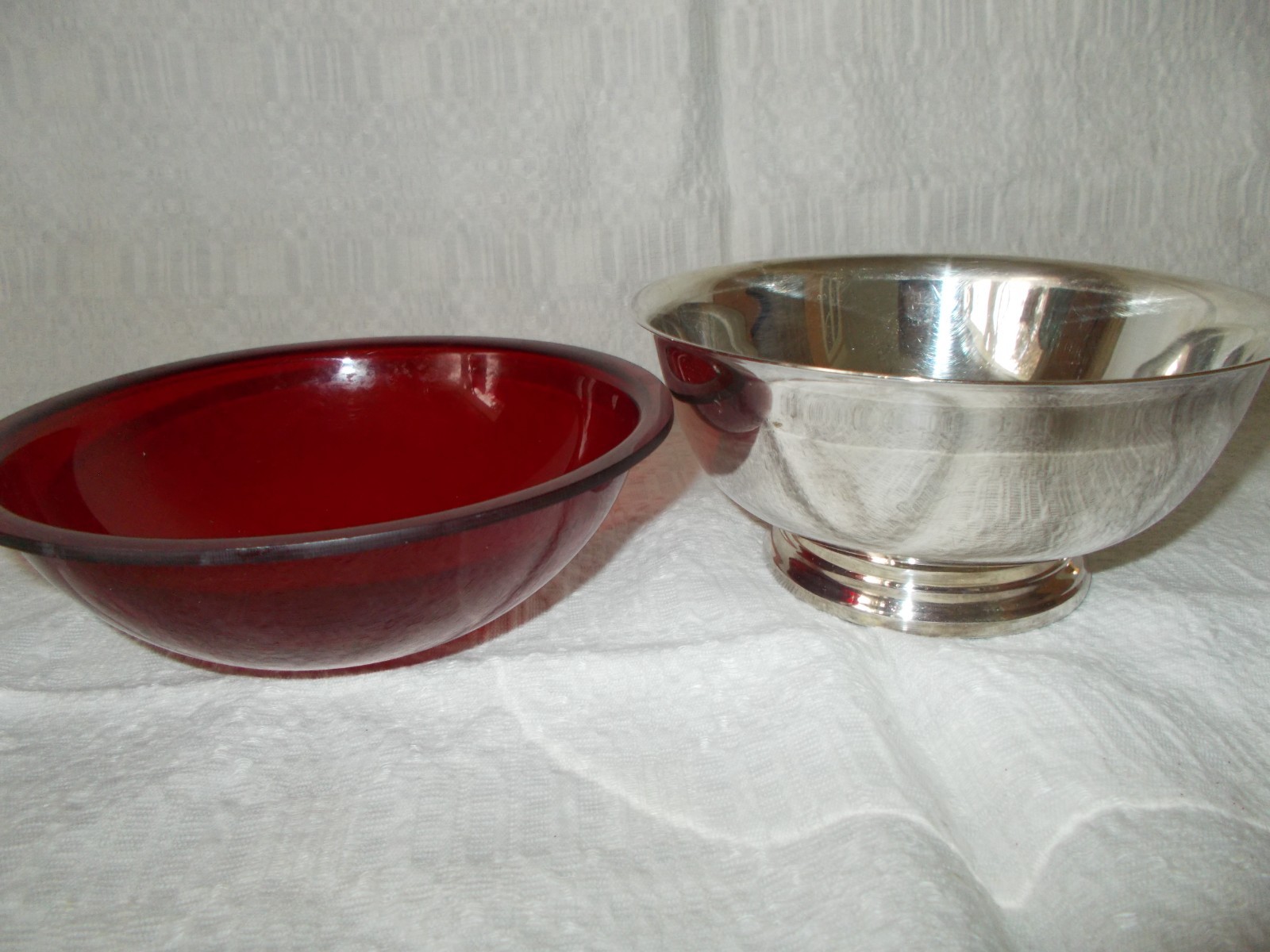 6-1/4" Gorham Silver EP Bowl YC 779 Paul Revere Bowl- red Plastic Bowl Liner