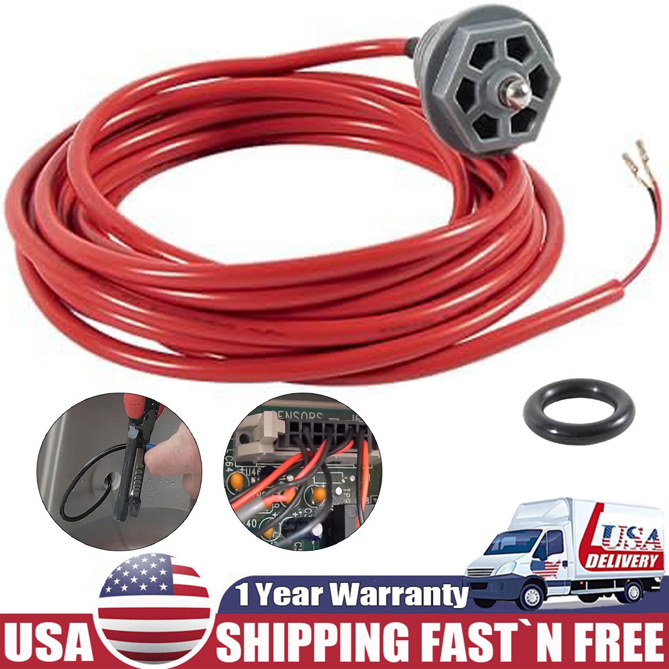 6600-166 Temperature Sensor w/ Curled Finger Connectors for Jacuzzi Sundance Spa