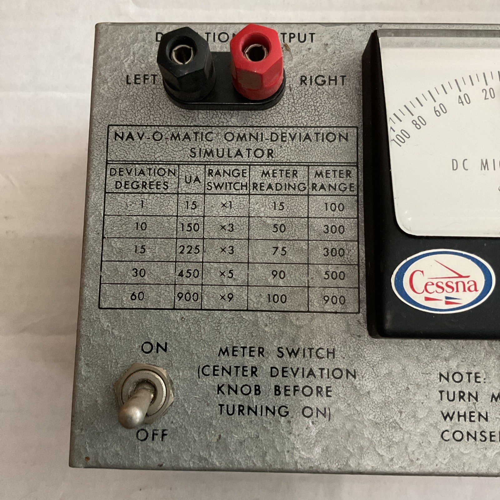 Vintage Simpson NAV-O-MATIC OMNI-Deviation Simulator P/N 10182-033