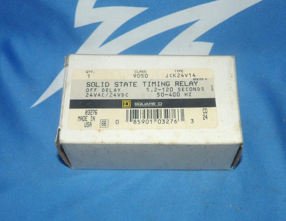 NIB Square D 9050 JCK24V14 24V 50-400Hz Solid State TIming Relay + 1 Year War...