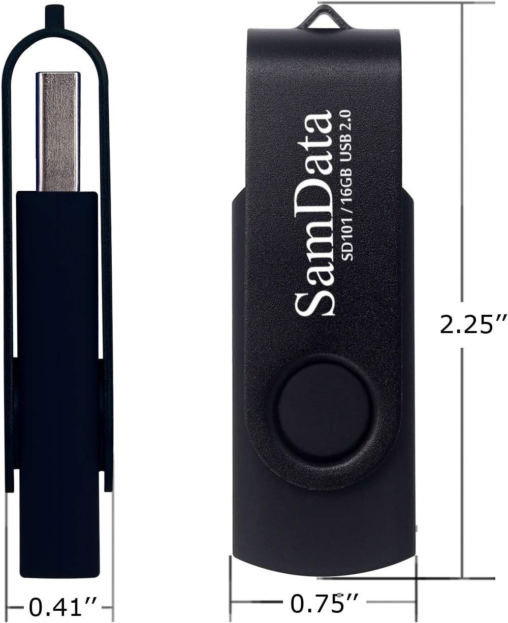 16GB USB Flash Drive 2 Pack with LED Indicator – Reliable Data Storage Solution