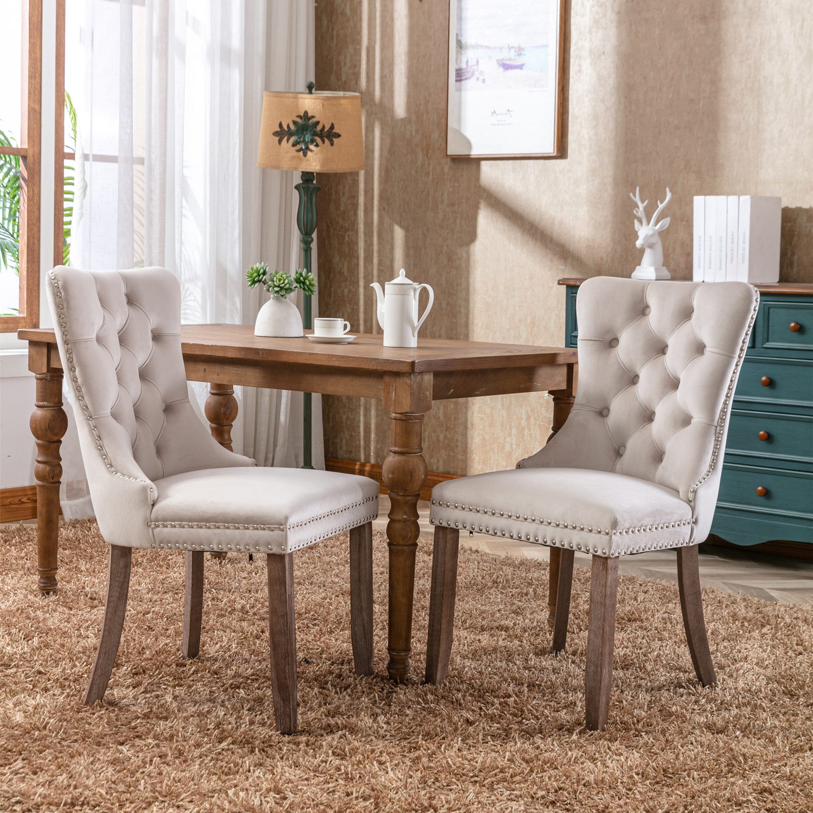Nikki Collection Modern, High-end Tufted Solid Wood Contemporary Velvet Uphols