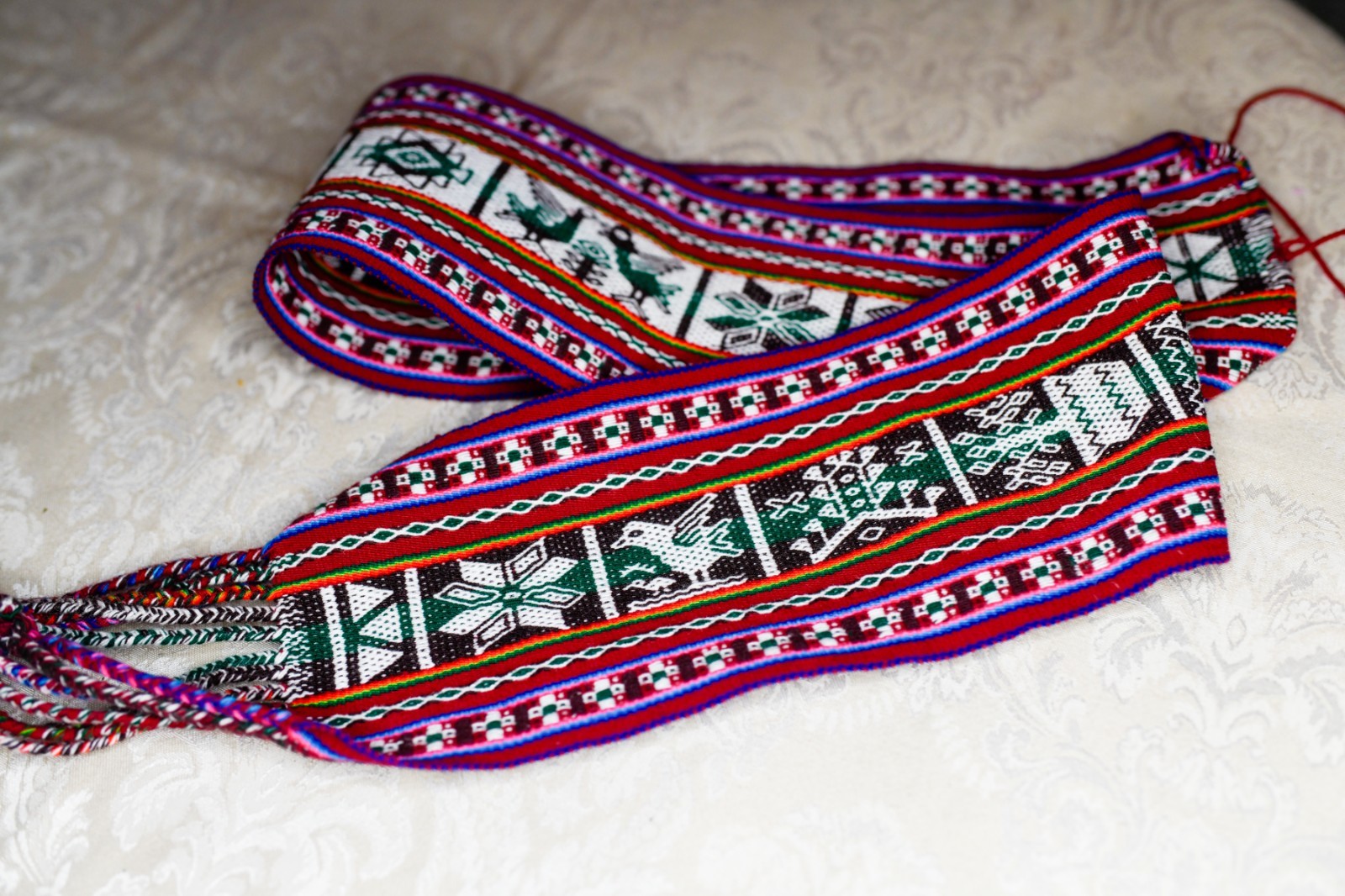 Taquile Island Textile Traditional Calendar Belt - Peruvian Textile Baby Alpaca