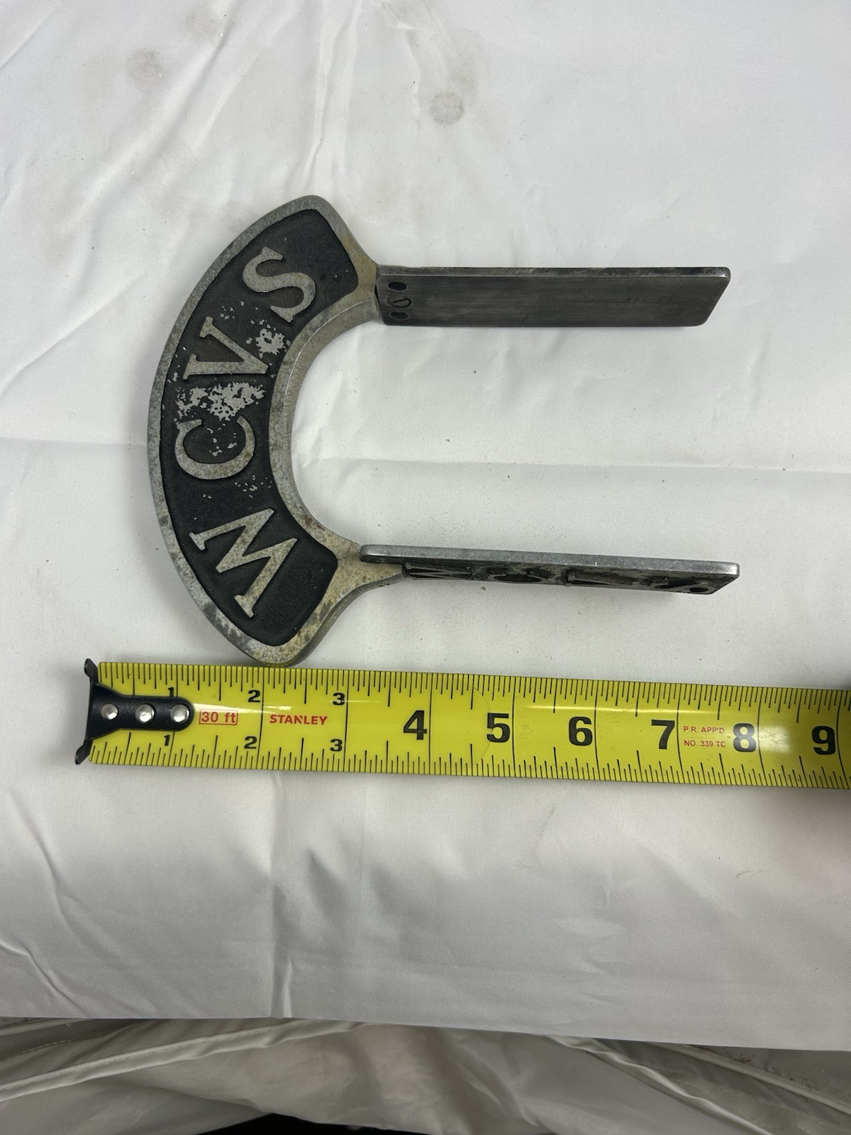 Original Cast Aluminum Microphone Flag WCVS