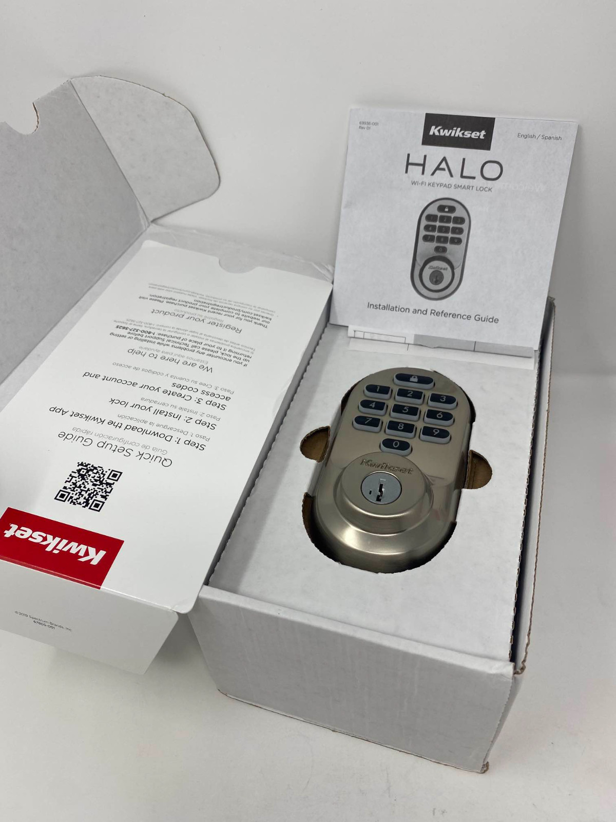 Kwikset 99380-001 Halo Wi-Fi Smart Electronic Keypad Deadbolt - Satin Nickel