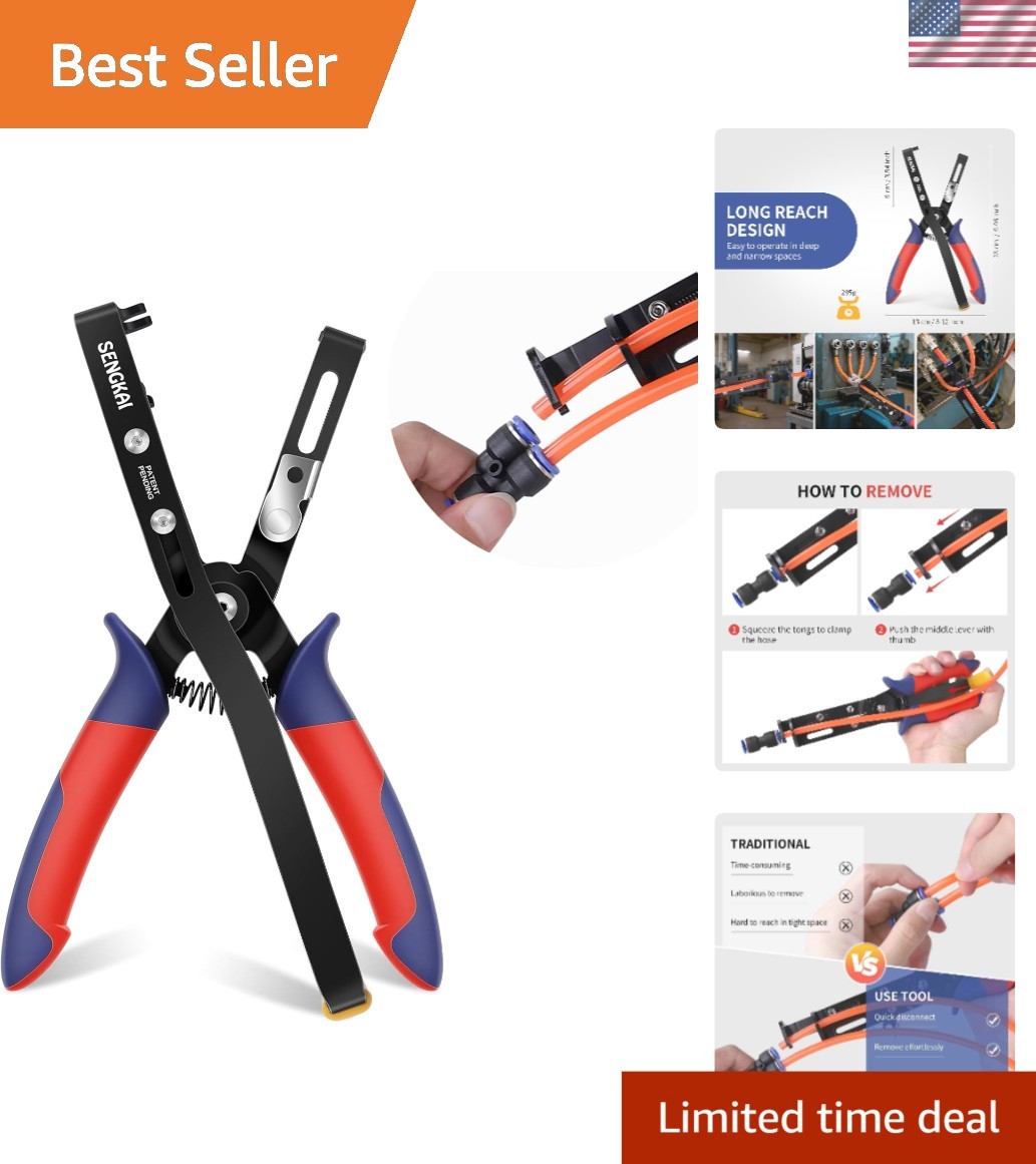 Innovative Air Tool for Effortless Disconnecting of Pneumatic Hoses – Blue & Red