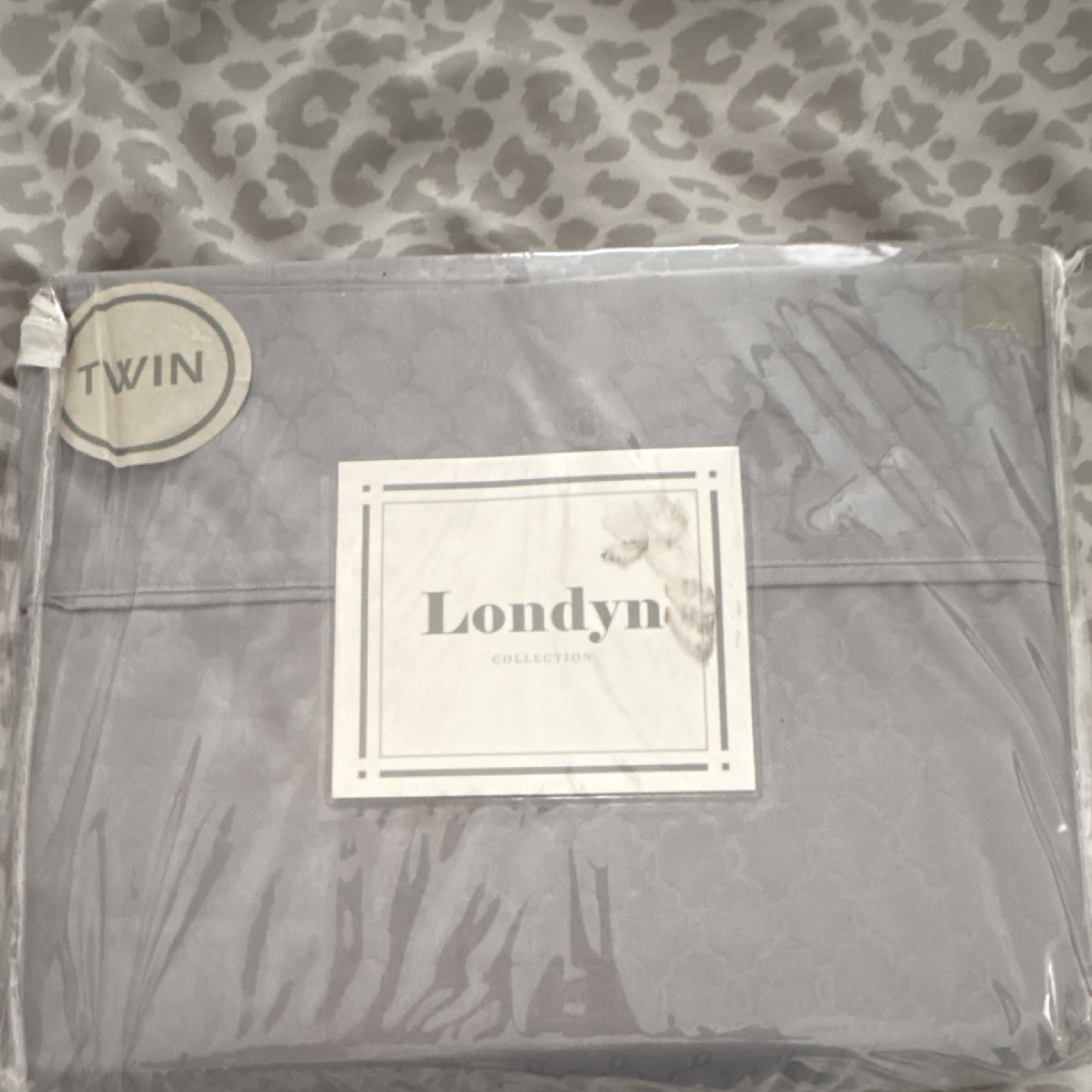 Londyn Collection Twin 3PC Sheet Set Gray Geometric 100% Polyester Bedroom