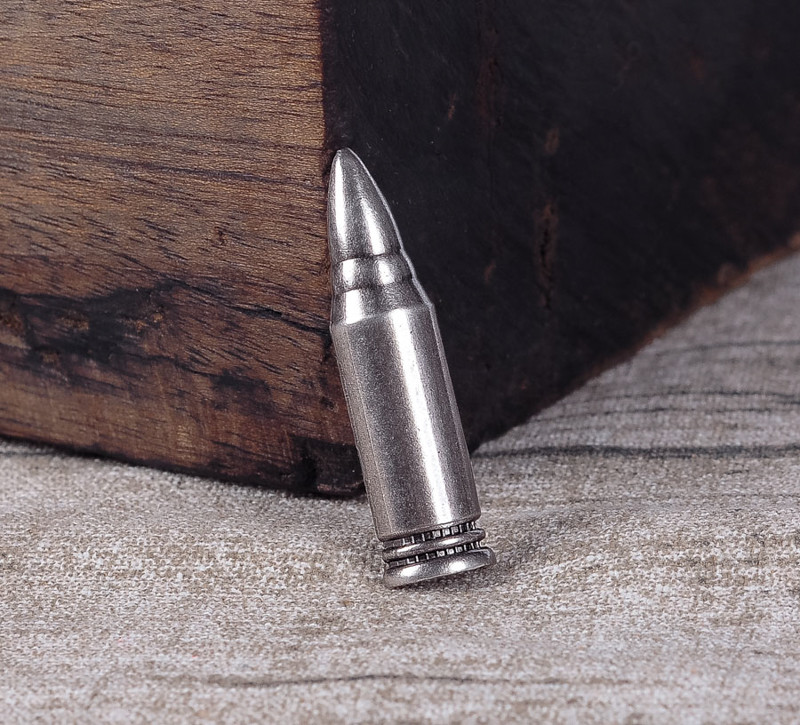 Pkg of 10 BULLET Metal Rivet Studs 1-3/8" x 3/8" Leather Crafts Silver Concho