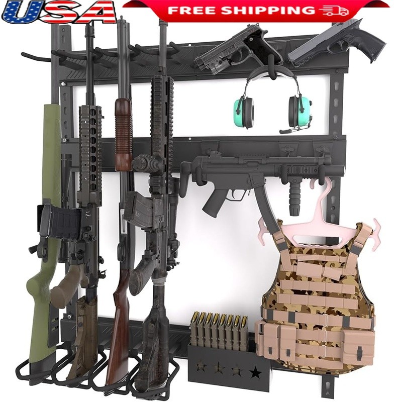 Adjustable Gun Wall Mount Rifles Handguns Tactical Gear & Accessories Storage US