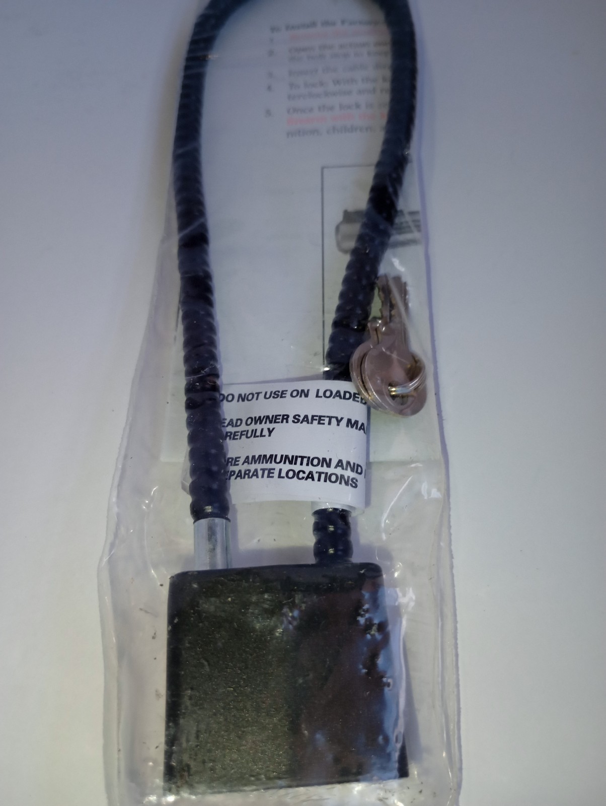 Gun Lock With Keys New  FREE SHIPPING Fieram Pistol Shotgun