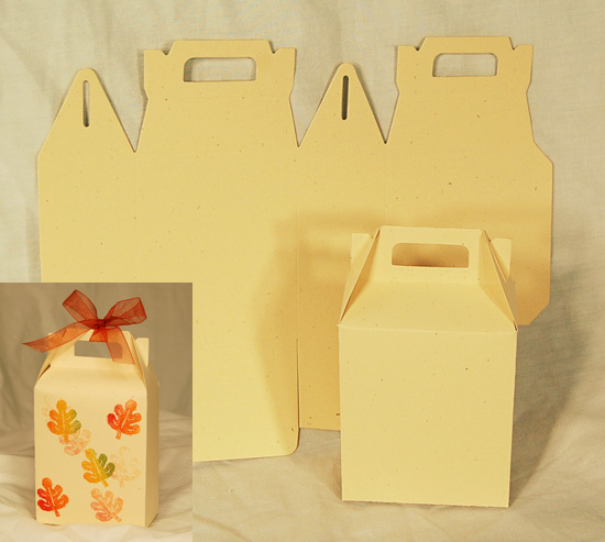 Small Gable Box 8 Die Cuts Cream Speckle color 3.5" x 6.125 "x 2"