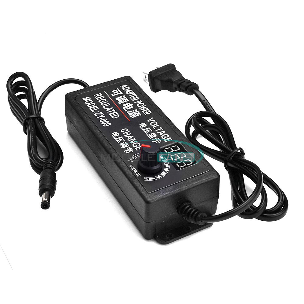 AC 100-220V to DC 3-24V Adjustable Voltage DC Power Adapter Speed Regulation