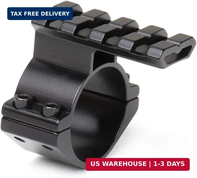 TokFlys Tactical Flashlight and Laser Sight Ribbed Barrel Clamp Mount with Rail