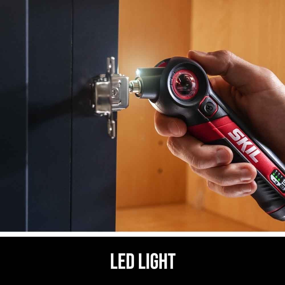 Ergonomic 4V Screwdriver with USB-C Charging, Pivoting Head & Torque Settings