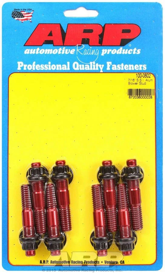ARP 100-0602 100-0602 Aluminum Blower Stud Kit 7/16 x 2.500 OAL
