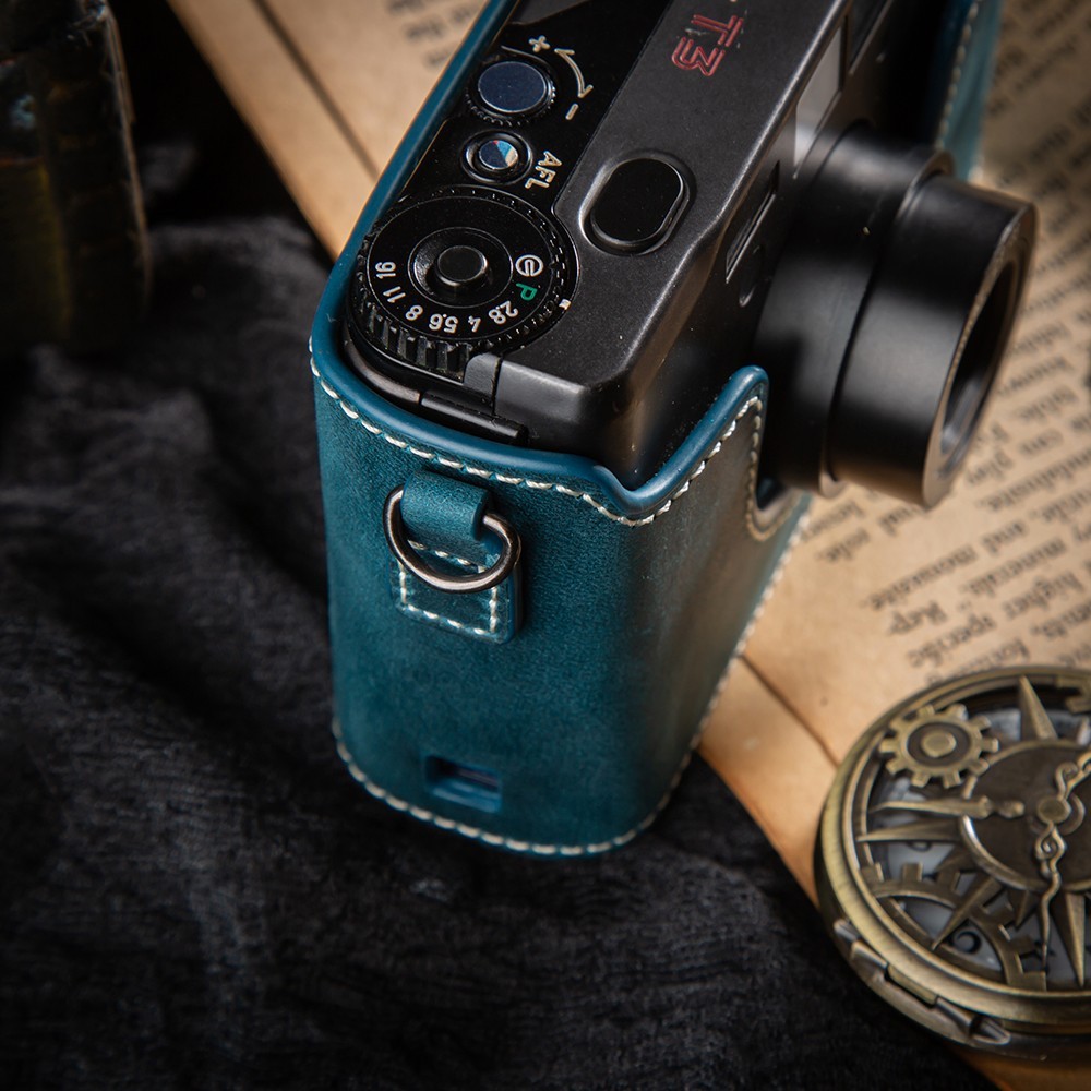 For Contax T3 Camera Collocation Genuine Leather Half Camera Case Bag Cover
