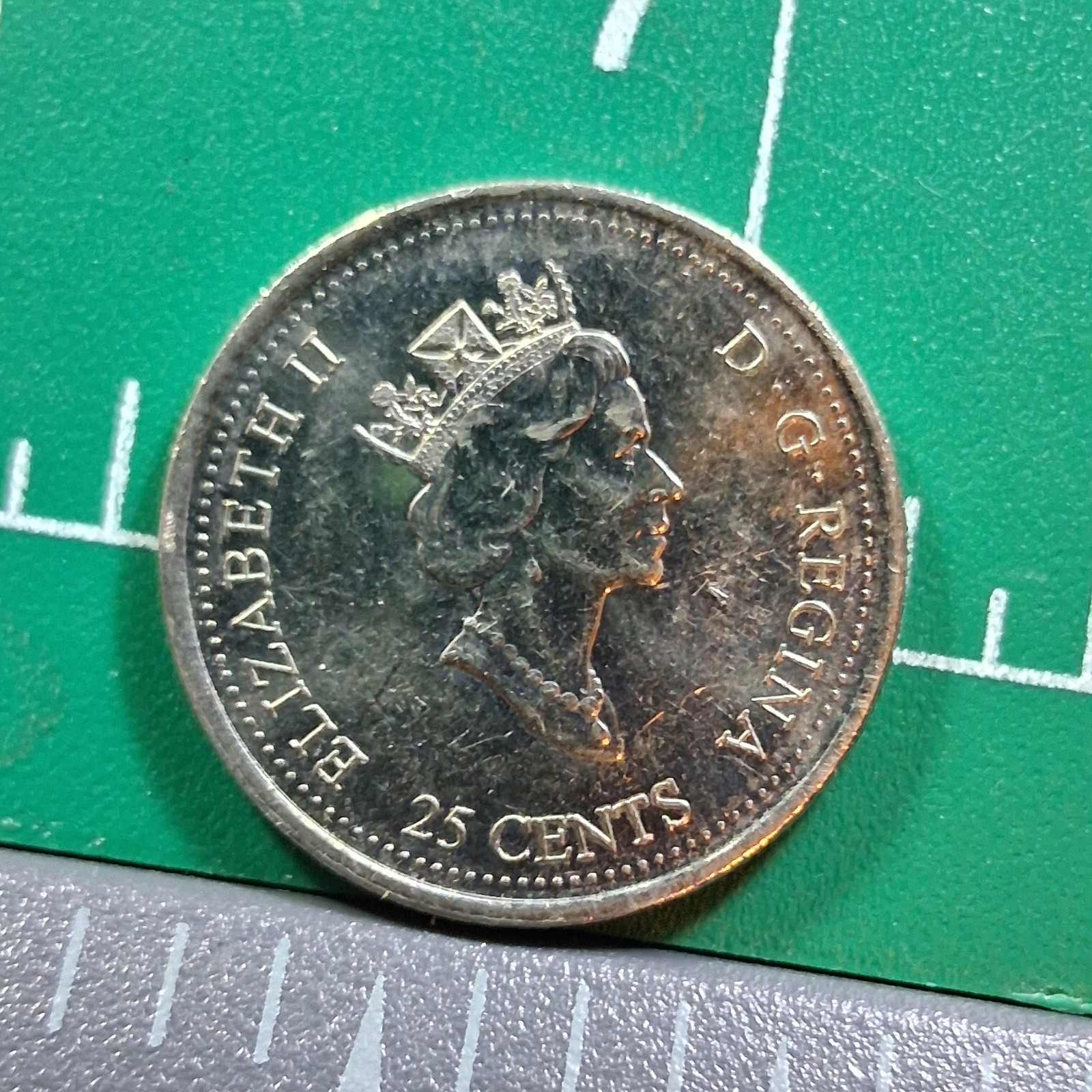 1999 Canada Elizabeth II / Voyageurs 25 Cents Currency Coin