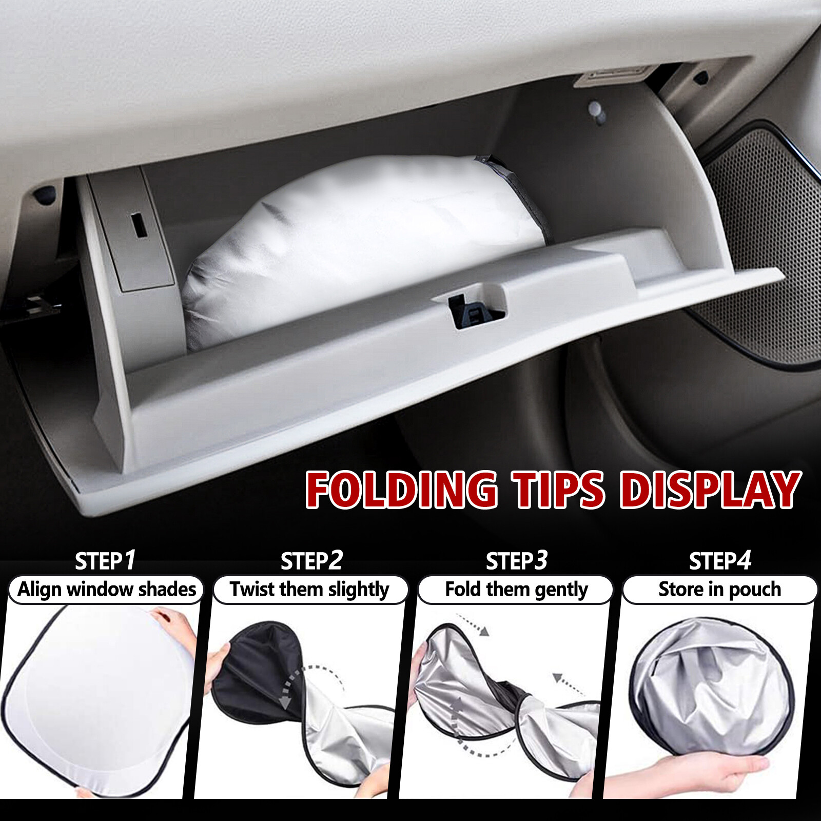 Juyioudy Car Front Windshield Foldable Sun Shade heat protective Shield Cover