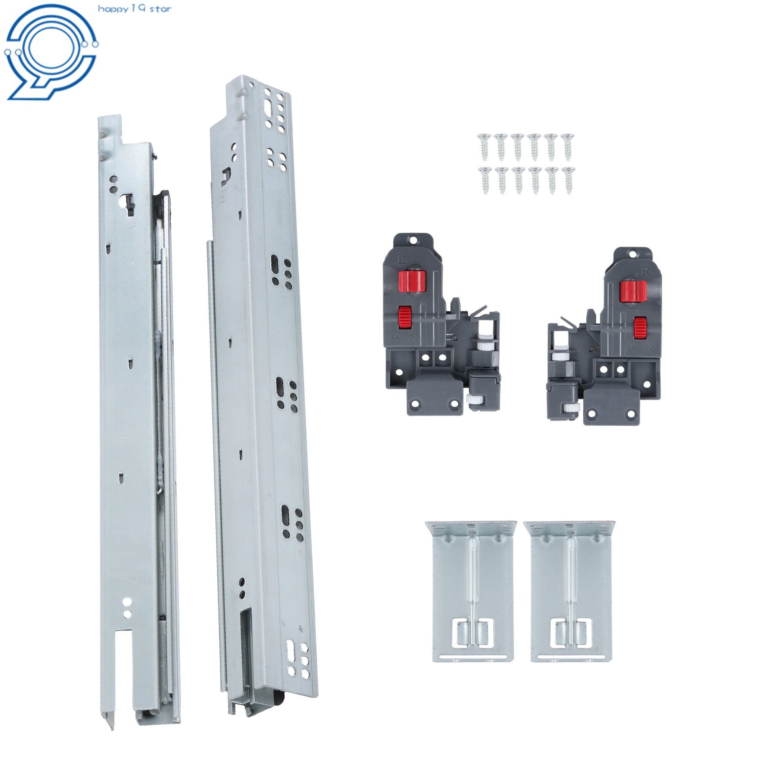 3D Adjustable Locking 18 Inch 100LB Undermount Drawer Slides Soft Close