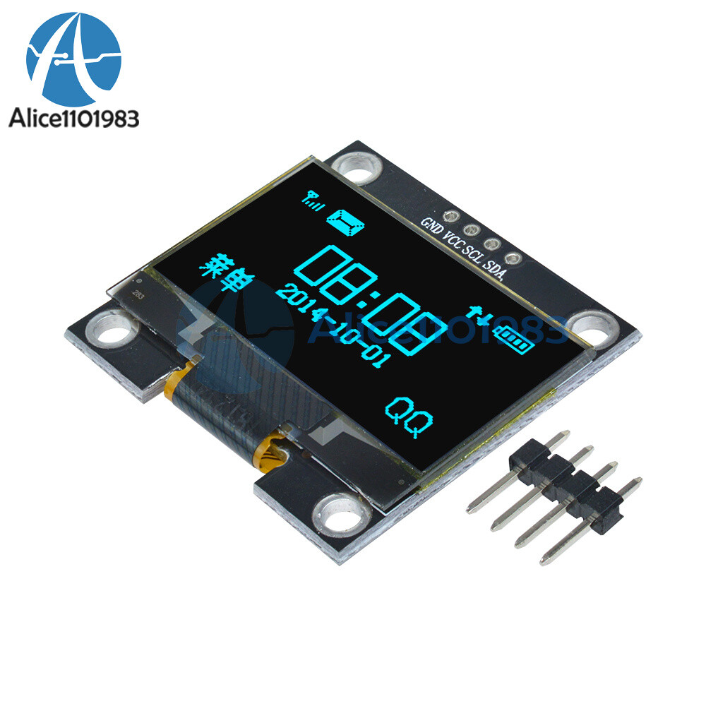 1.3" Blue OLED LCD 4Pin Display Module IIC I2C 128x64 3-5V Interface for Arduino