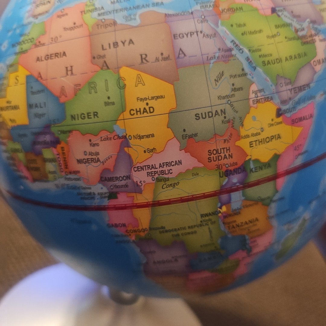 Light-up World Globe Table Lamp Nightlight 13"Diameter - Works