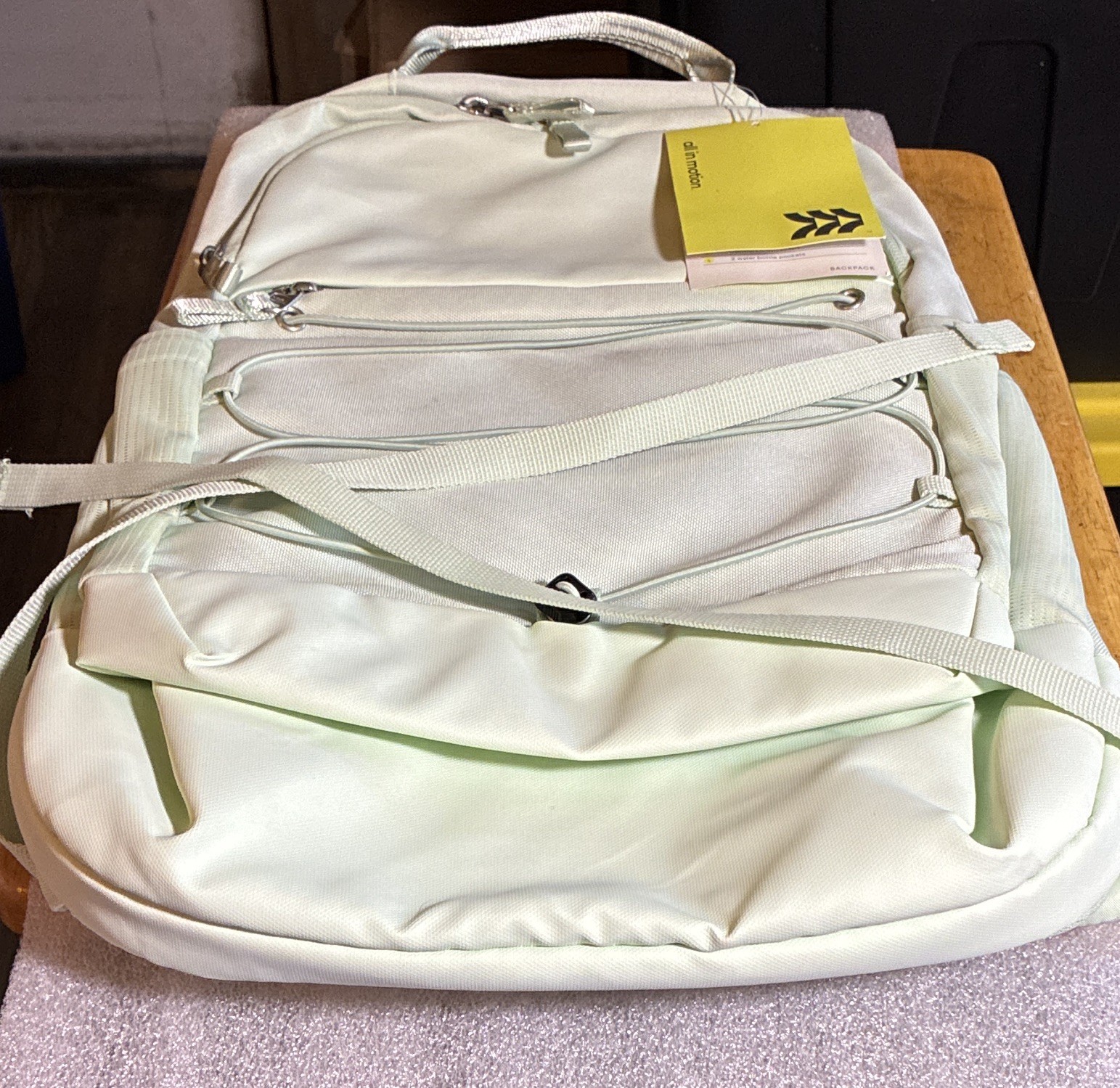 All in Motion Gray Zip Backpack Model Backpack,
