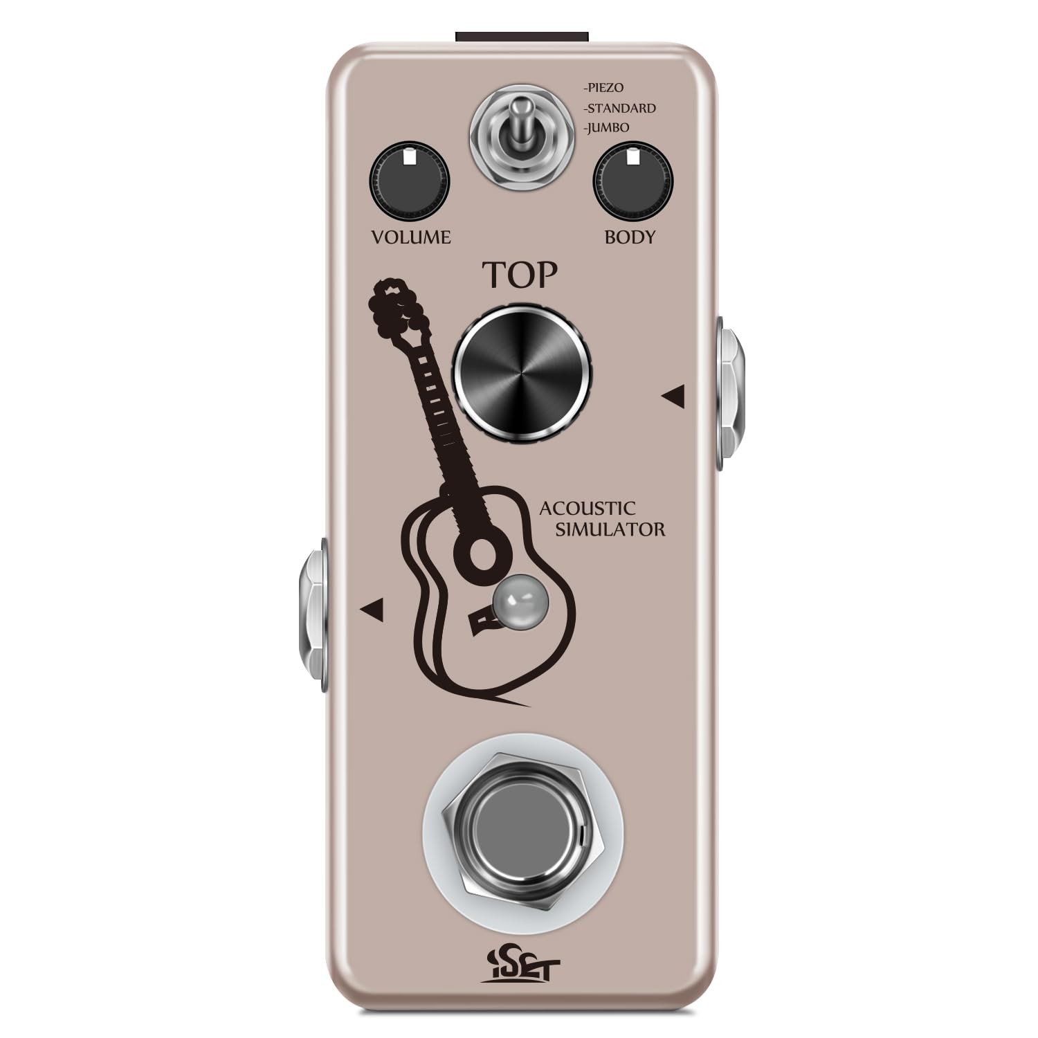 ISET Mini Accoustic Guitar Simulator Pedal For Electrical Lemon Compressor