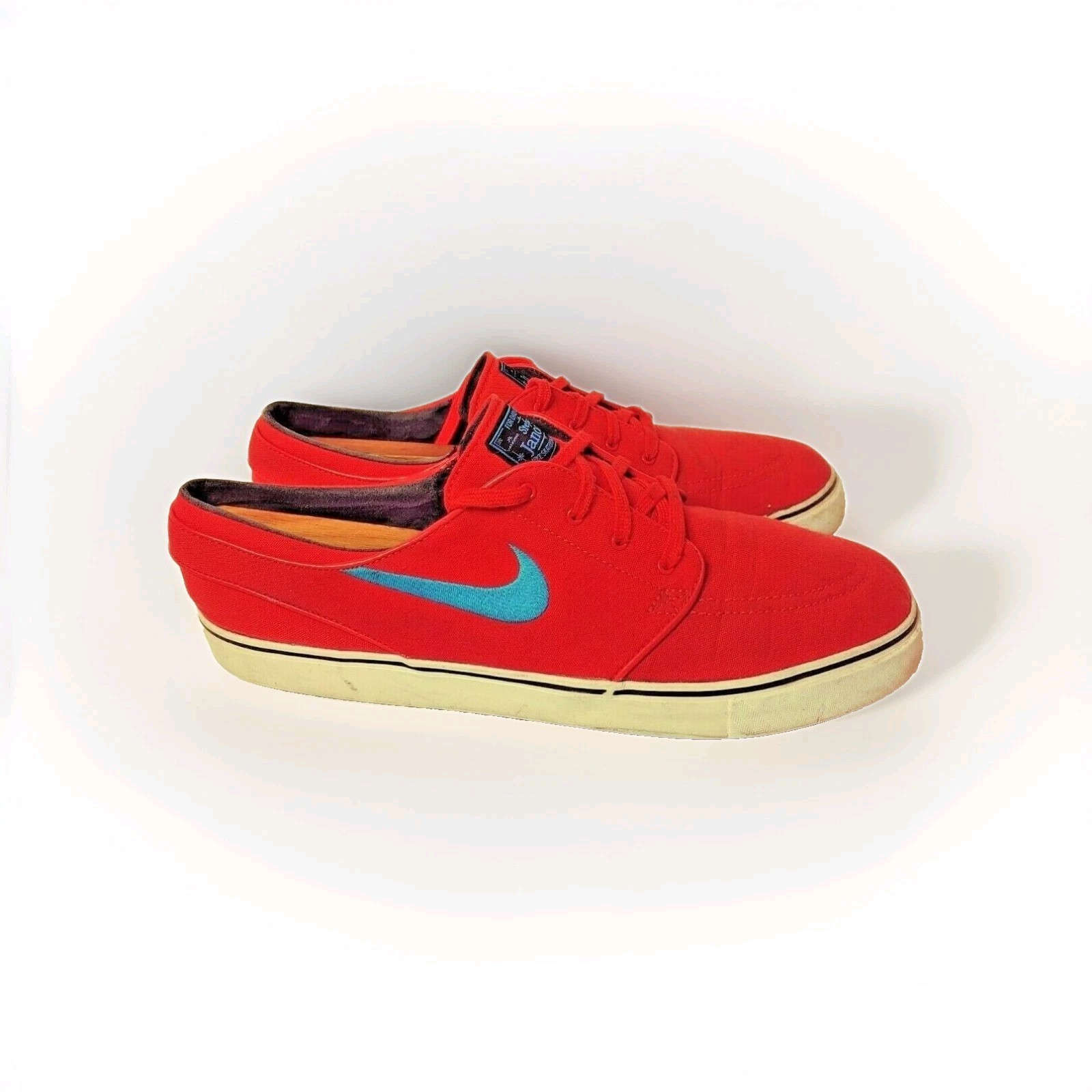 Nike Zoom Stefan Janoski Canvas RARE COLORS Light Crimson Vivid Blue Mens 13