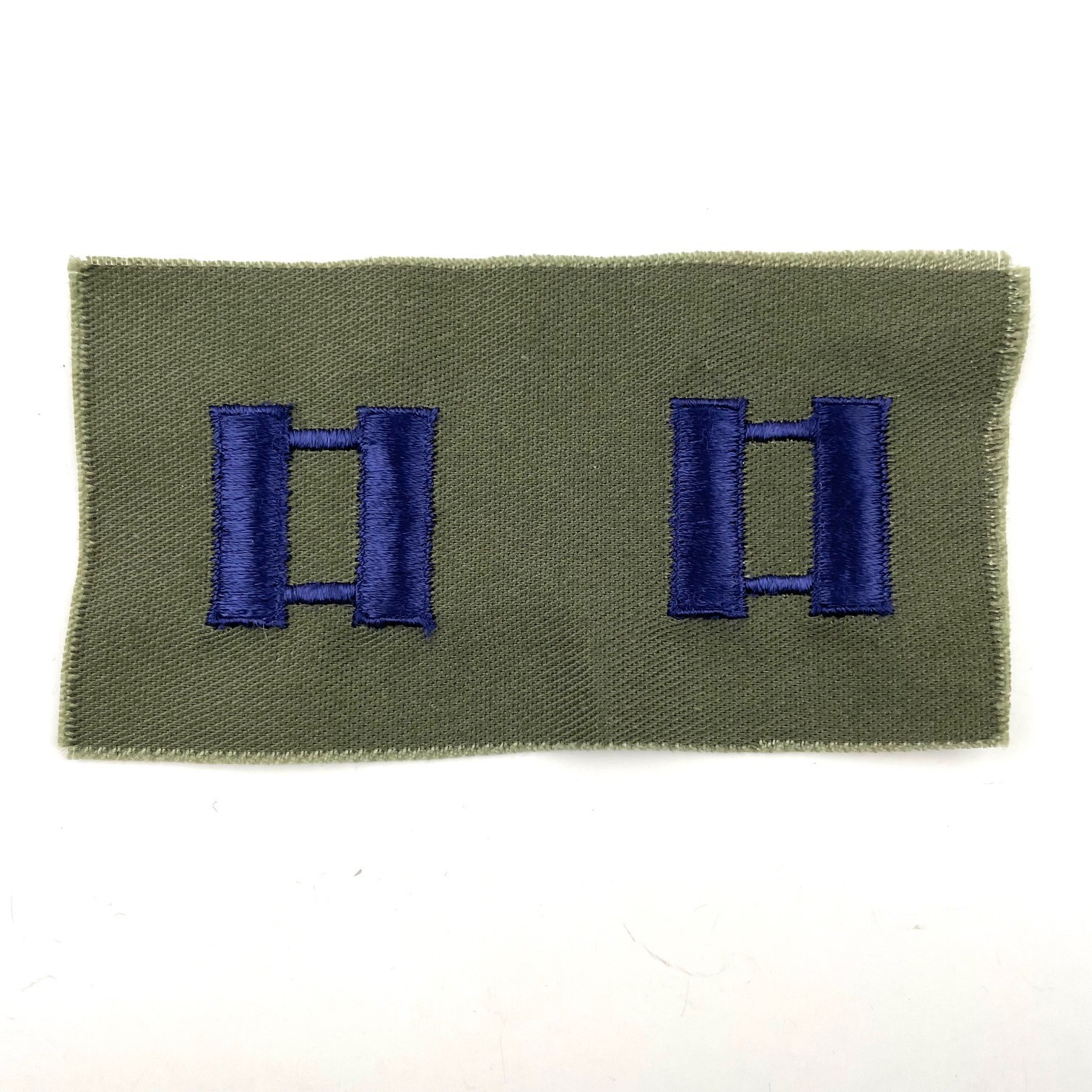 U.S. Air Force USAF Captain CAPT O-3 OD Green Subdued Rank Chevrons Patches
