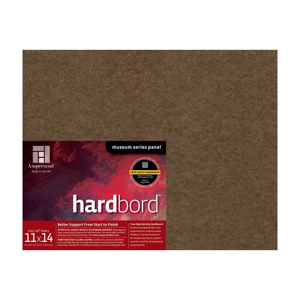 Hardboard Wood Painting Panel Museum Series Hardbord 11" x 14" 1/8 Inch Flat ...
