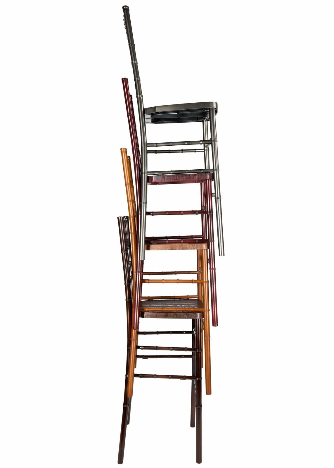Metallic Silver Onyx Resin Steel Skeleton™ Chiavari Barstool by Chivari