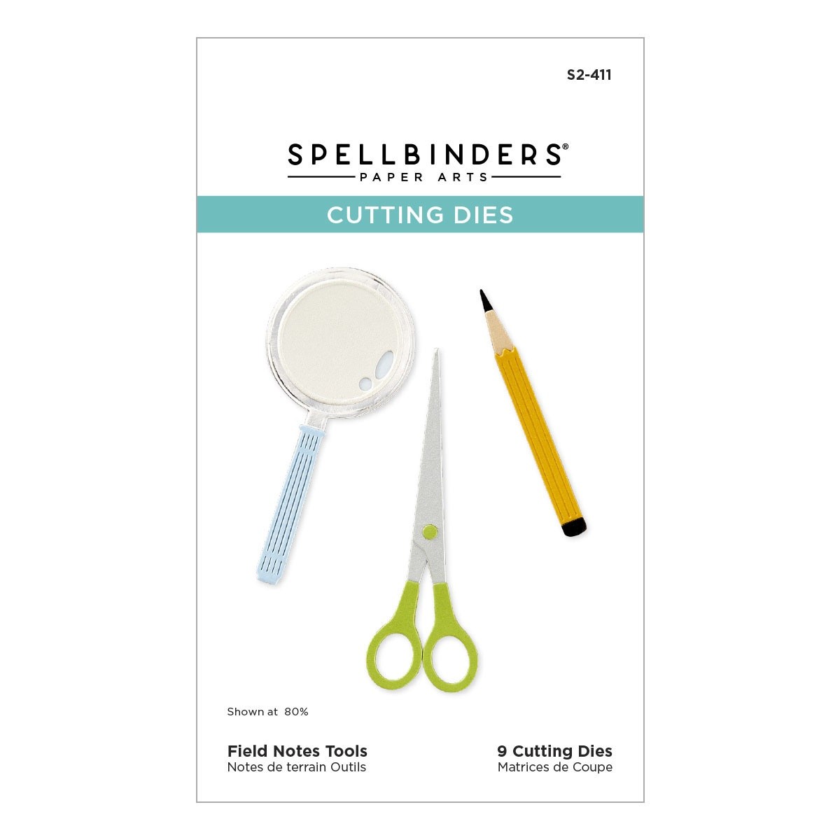 Spellbinders Etched Dies From The Field Notes -Tools