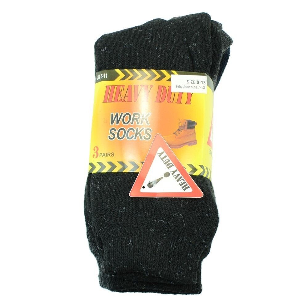3 Pairs Mens Winter Heavy Duty Warm Thermal Wool Cotton Boots Socks Size 9-13