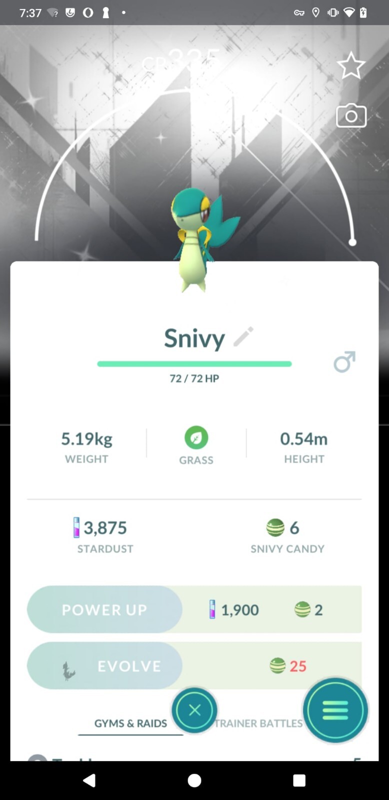 Shiny Snivy White version background - MlNl P T C - Read Description