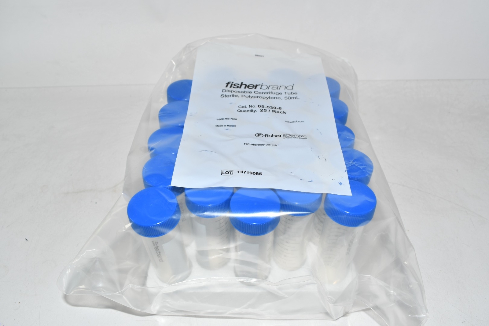 150/Pieces NEW Fisher Scientific 05-539-8 Easy Reader Conical Polypropylene Cent