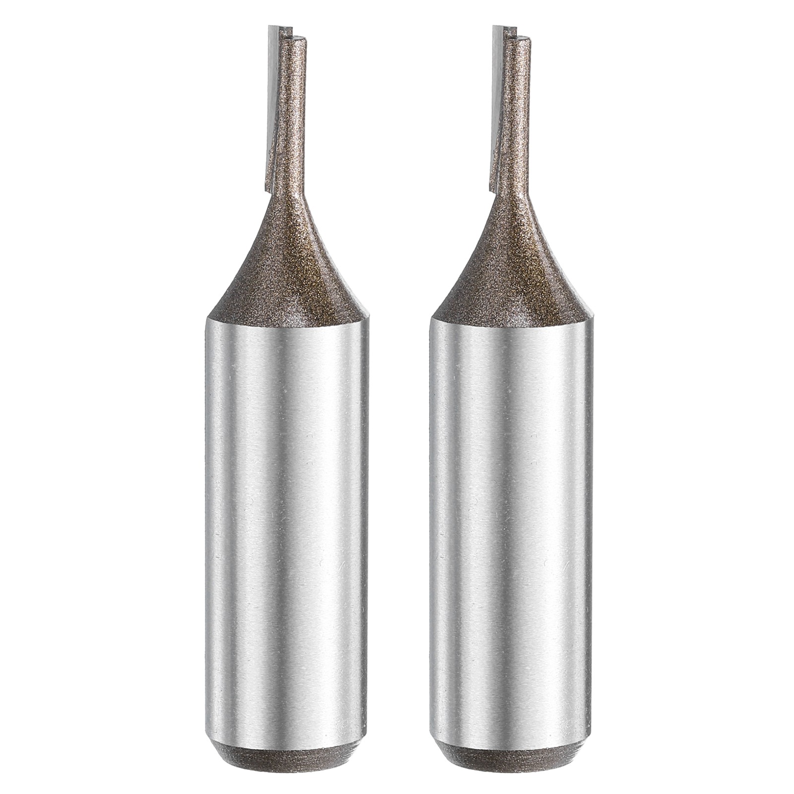 2pcs Straight Router Bit 1/2 Shank 1/8" Cutting Dia 2 Flutes 0.51" YG6 Carbide
