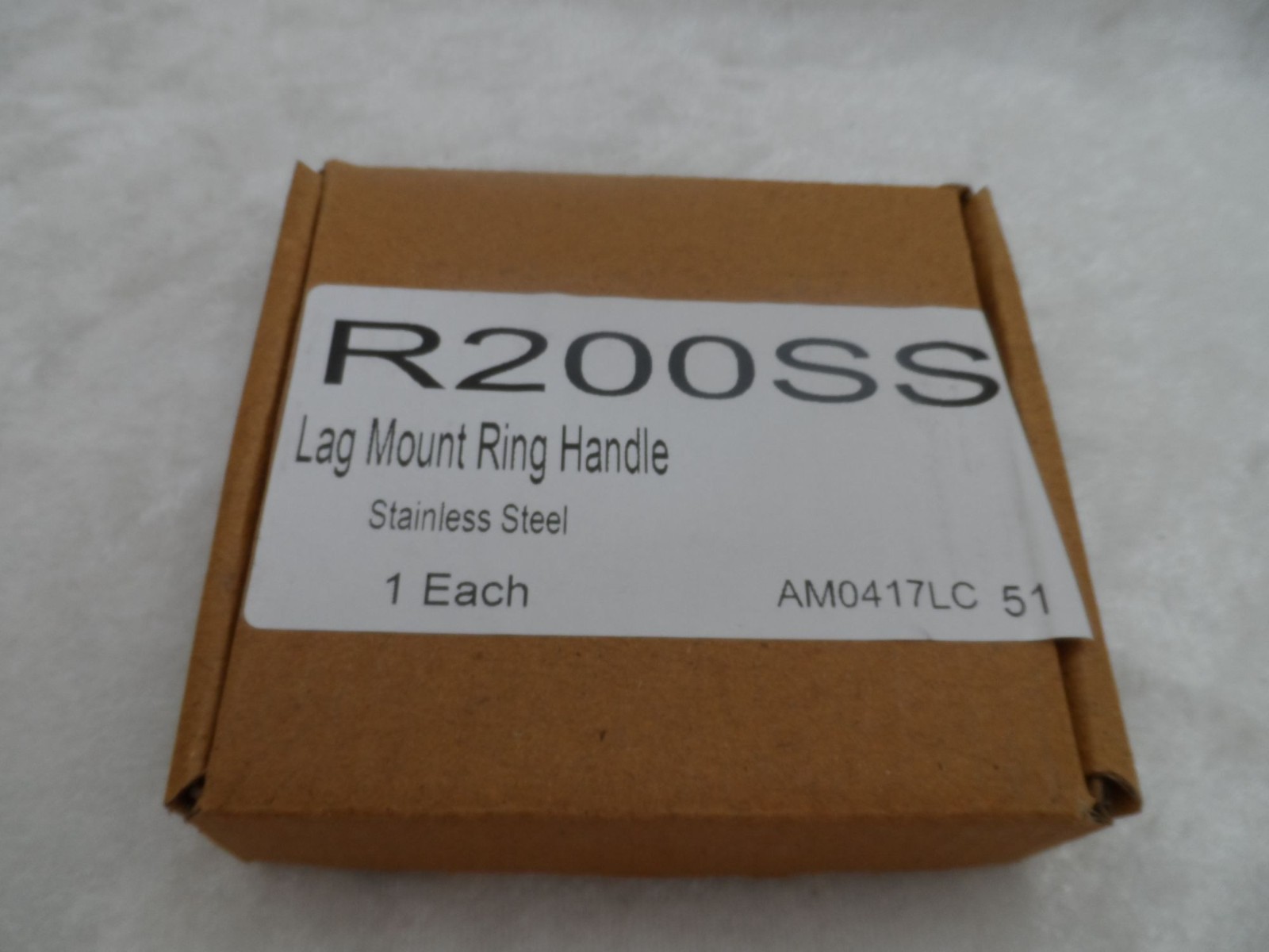 Lynn Cove Foundry Lag Mount Ring Pull Stainless Steel Black NEW