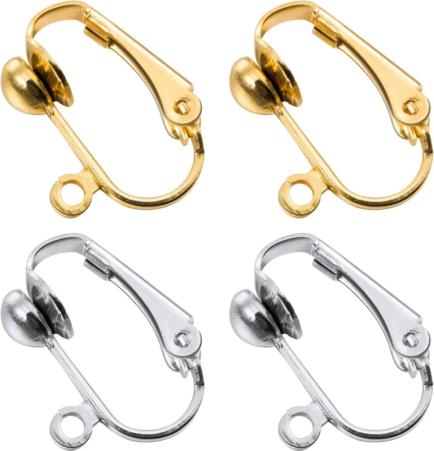 36 Pack Clip-on Earring Converter with Easy Open Loop for DIY Earring and Tur...