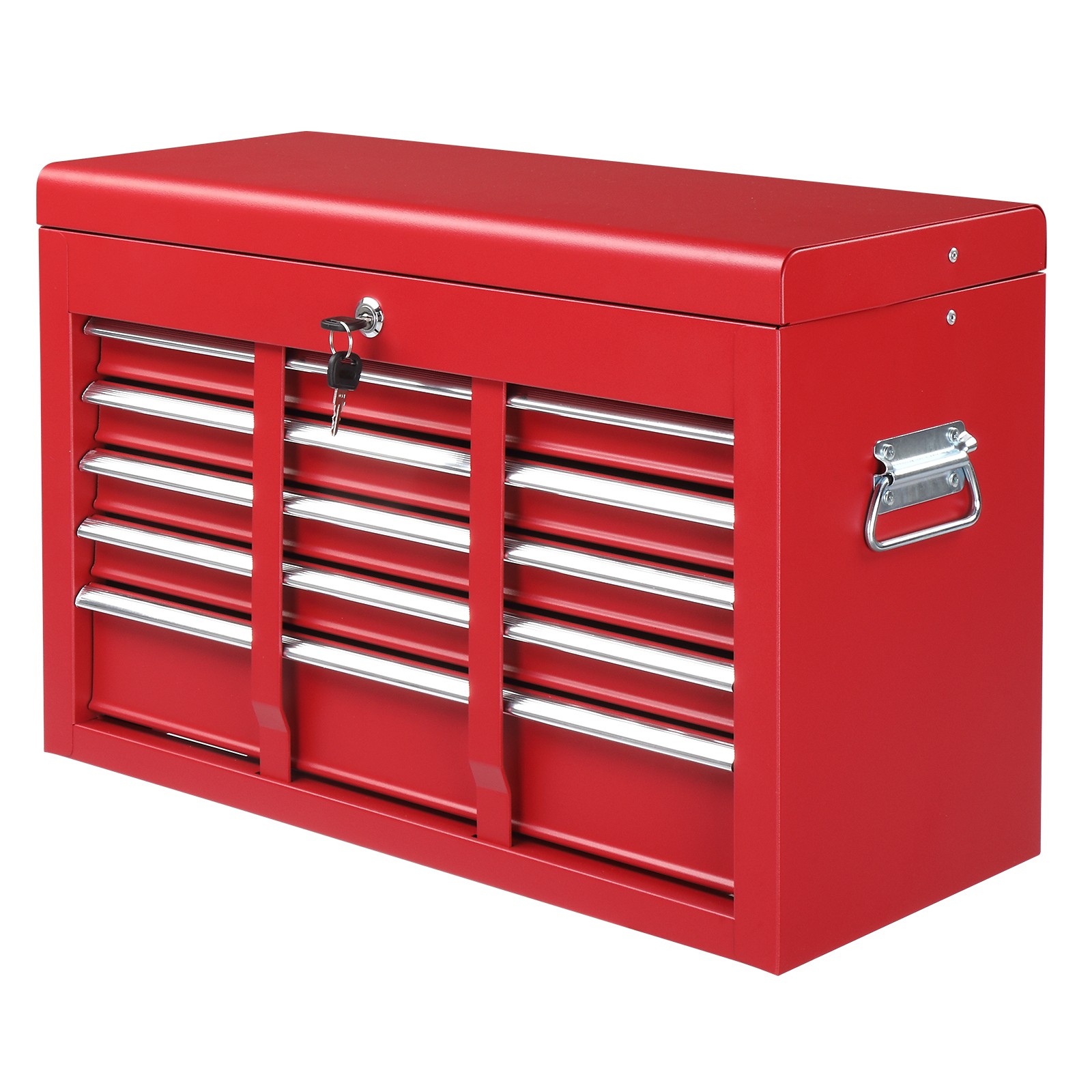 Red Tool Chest Steel Tool Storage Box with 5 Drawers & Locking System & Keys NEW