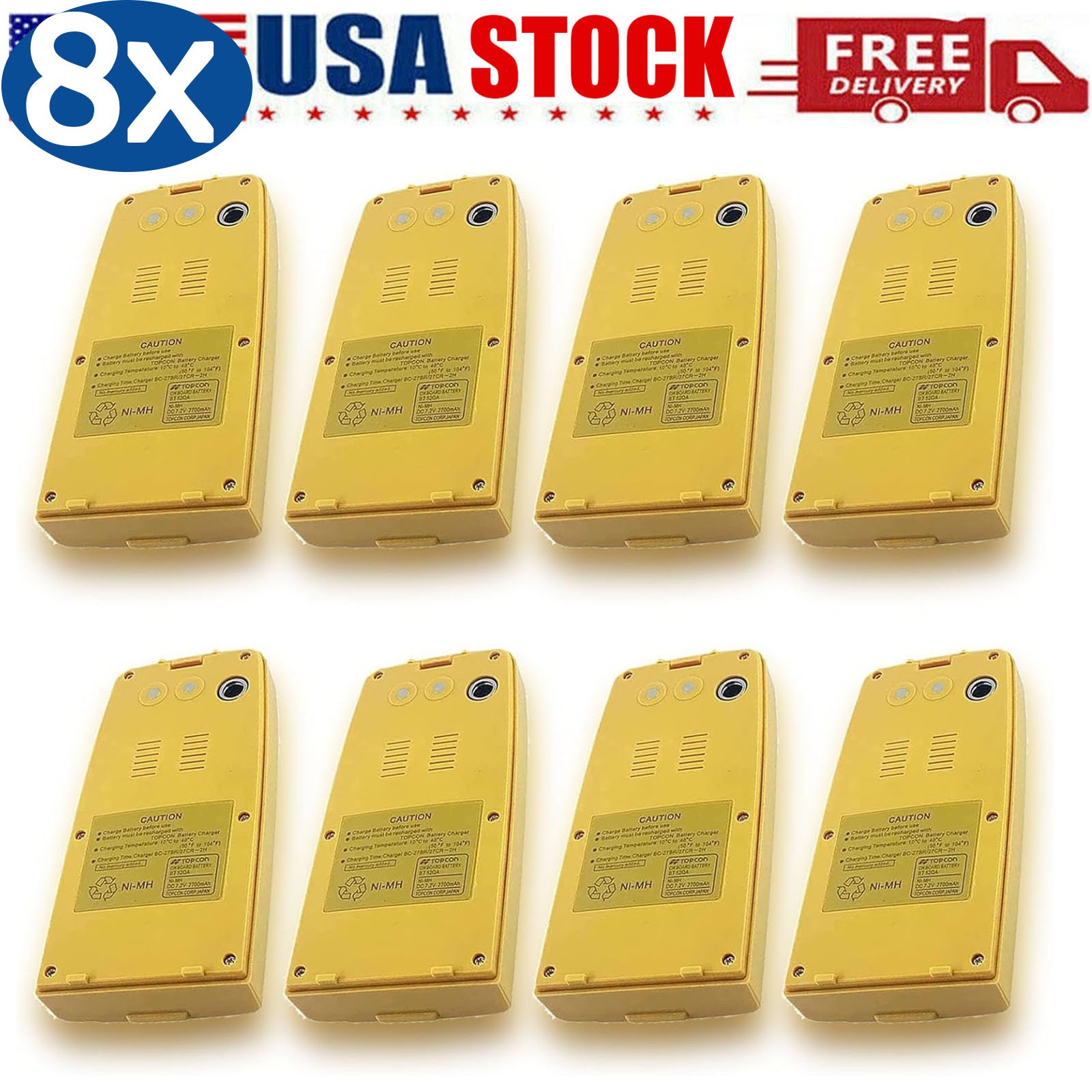 ◉ 8X Topcon BT-52QA Total Station Battery for GTS/GPT Series, Surveying US