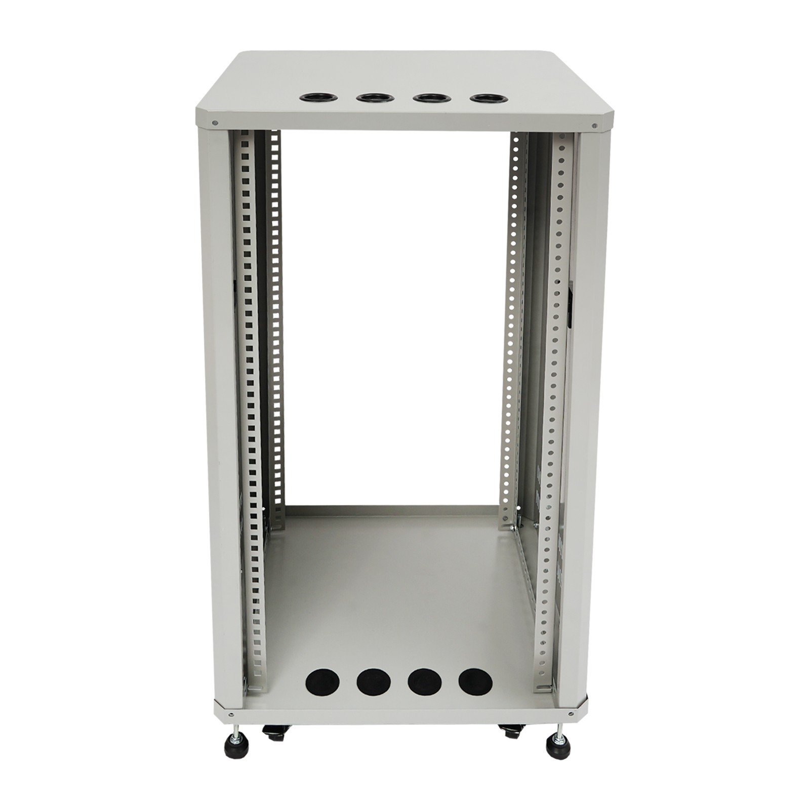 22U Stereo & Server Rack with Wheels Rolling DJ Mixer Stand Open Frame Rack