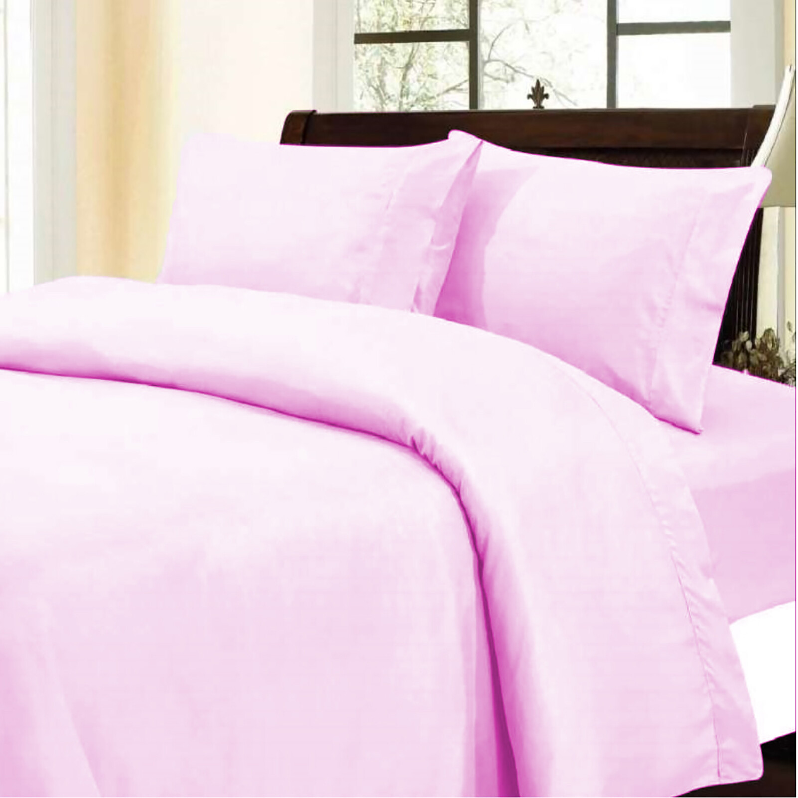 Bedding Collection 1000 TC OR 1200 TC 100% Cotton Pink Solid All Item