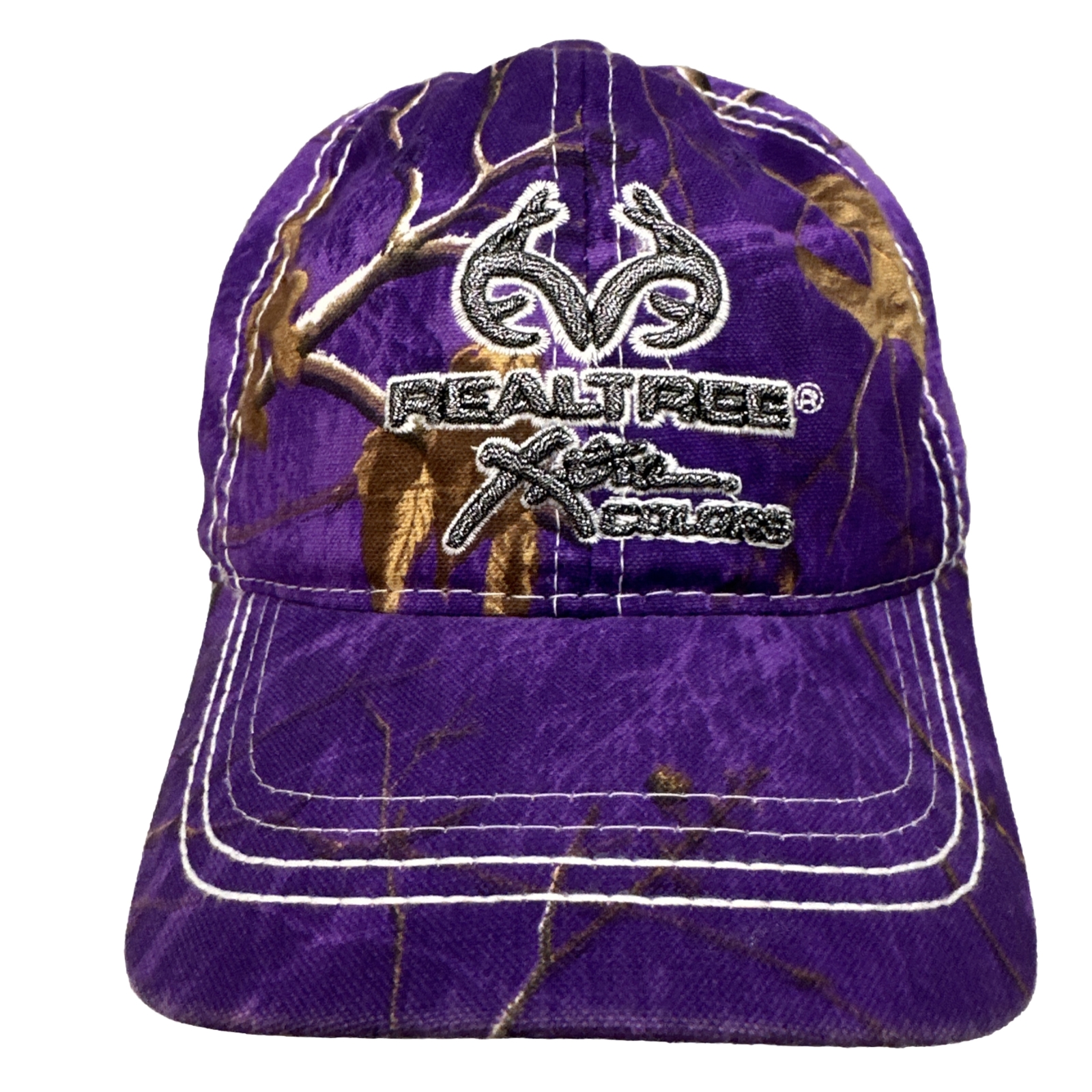 Real Tree Xtra Color Hook and Loop Strap Purple Cammo Hat by Signature