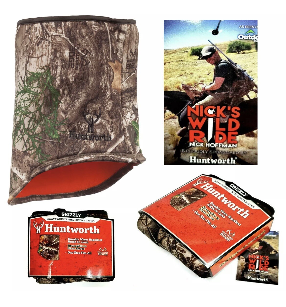 Huntworth Grizzly Realtree Edge Heavyweight Water Repellent Reversible Gaiter