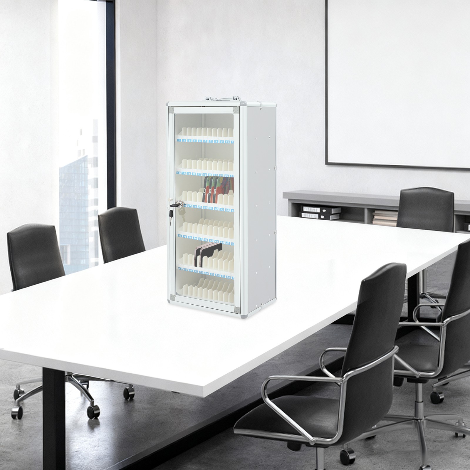 Cell Phone Locker Box, Mobile Phone Storage Box, 72 Slots Phone Storage Cabinet